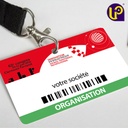 BADGE + IMPRESSION RECTO-VERSO & CORDON