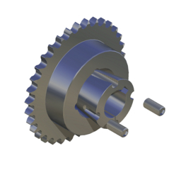 PIGNON 15 DENTS RC40.H 15 PREVOIR MOYEU TYPE "H"-40H 15T SPROCKET WITHOUT H BUSHING