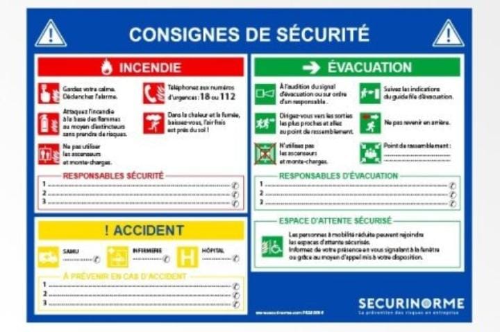CONSIGNE DE SÉCURITÉ A4