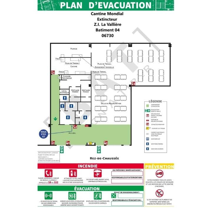 PLAN D'EVACUATION A3