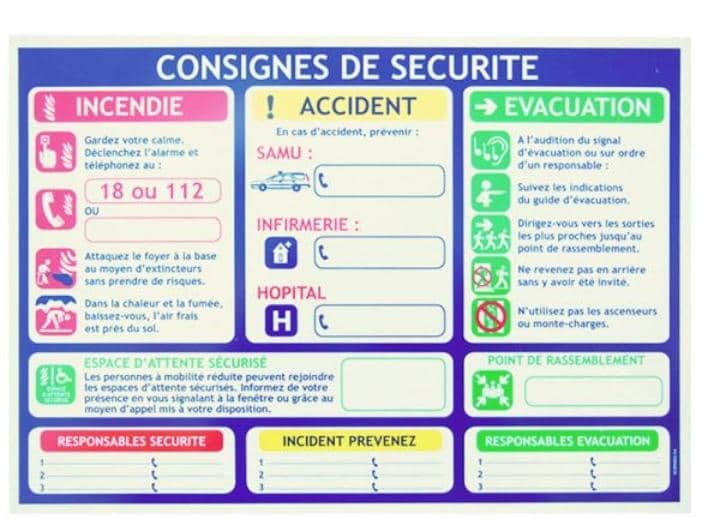 PLAN DE CONSIGNE DE SECURITE A3