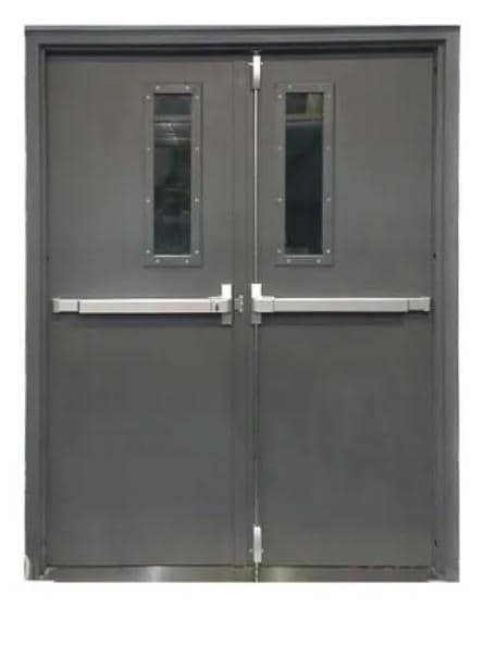 PORTE COUPE-FEU ACIER GALVANISE 4 mm (Sur commande selon les dimensions)