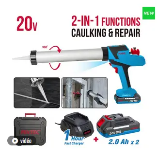 PISTOLET A CALFEUTRER SANS FIL 20 V REFERENCE FCCG201M/ FIXTEC