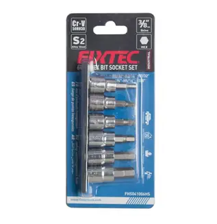 JEU DE 6 DOUILLES HEXAGONALES DR. 3/8' REFERENCE FHS041006HS/ FIXTEC