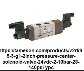 ÉLECTROVANNE A CENTRE DE PRESSION 5/3 G1/2'' 24 V CC 2-10 BAR / 28-140 psi YPC