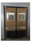 PORTE COUPE FEU 2 BATTANT EN ACIER GALVANISER DE L: 2230MM EP 100MM