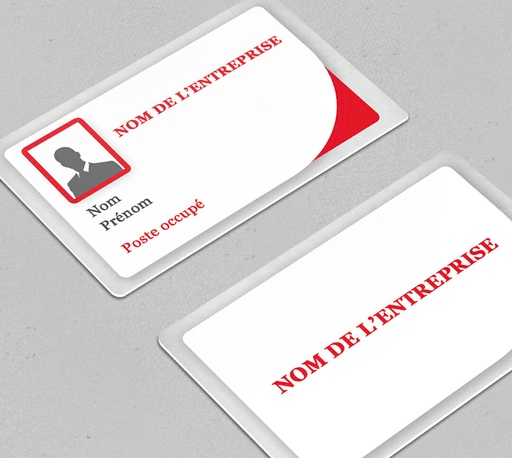 [CD007] BADGE PVC VIERGE + IMPRESSION RECTO-VERSO