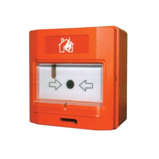 [SSI086] DECLENCHEUR MANUEL ROUGE A MEMBRANE REARMABLE AVEC CLAPET-VOLET DE PROTECTION DOUBLE ACTION MCPC