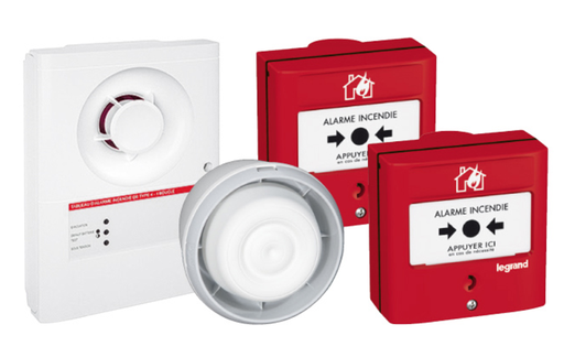 [SSI158] KIT CENTRALE D'ALARME INCENDIE DE TYPE4 AVEC ALIMENTATION SECTEUR 1 BOUCLE/ LEGRAND